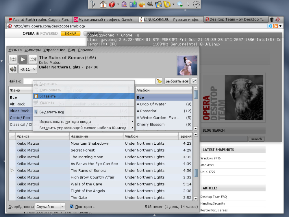 Новогодний Arch+Xfce4.5(svn)
