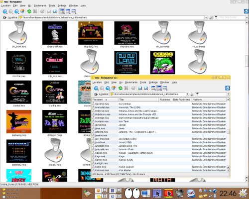 ROM-файлы от старых приставочных игр и KDE